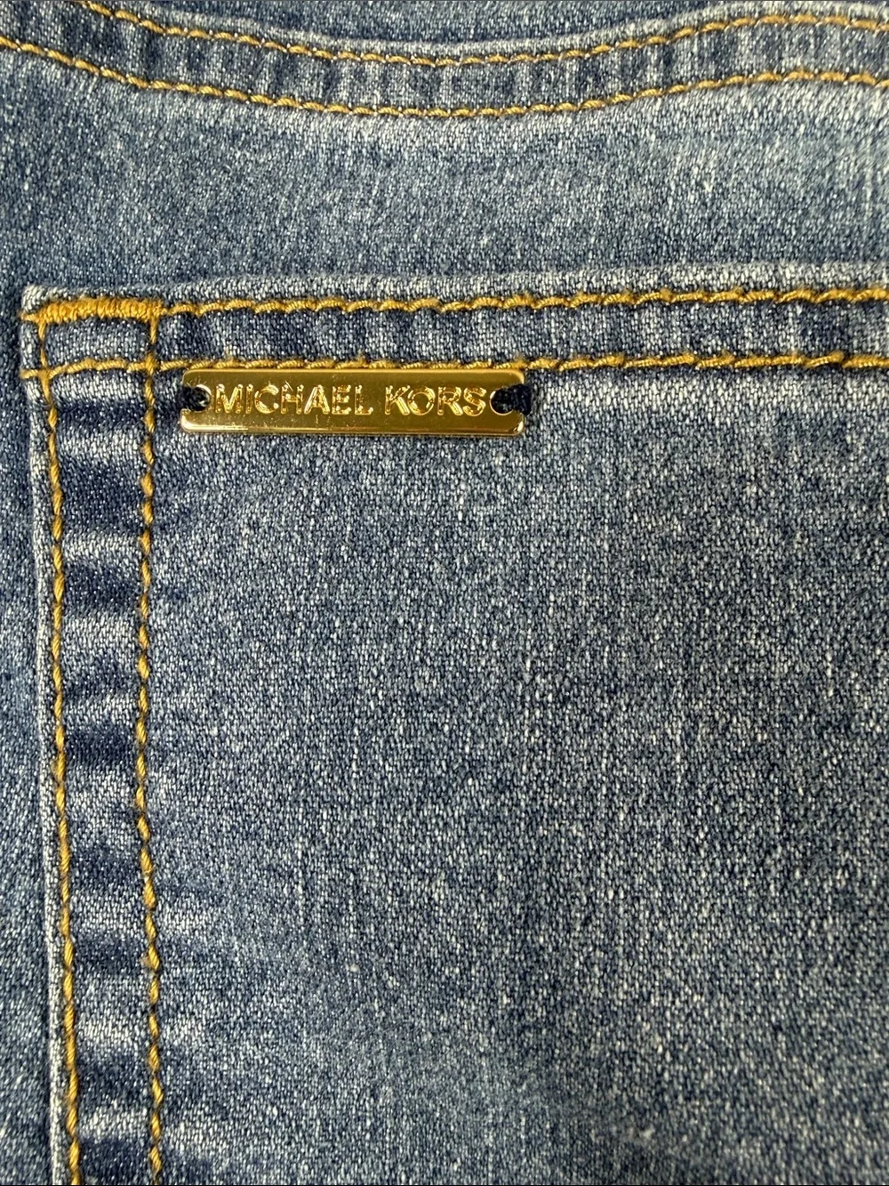 Michael Kors Medium Wash Straight Leg Jeans Women's 16 Classic Stretch Denim